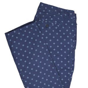 Bonobos Navy Pattern Slim Straight "Washed Chinos" 30x32